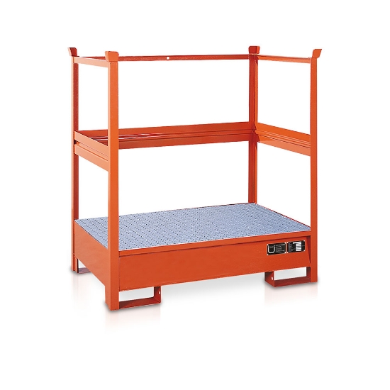 Picture of Čelična sabirna kada za 2 bačve (200 l), nadogradiva, narančasta, BP-782